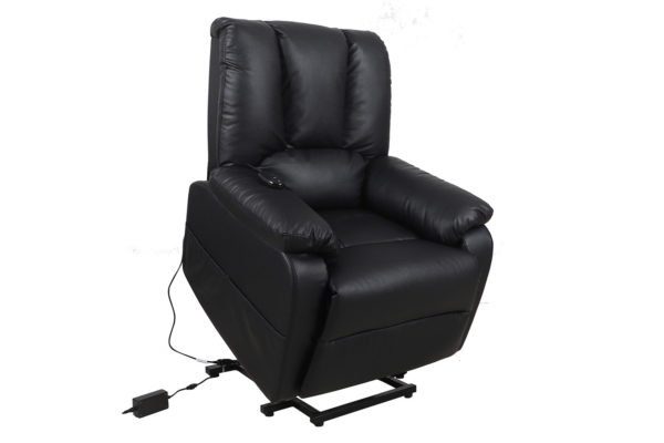 Elektrische Relaxfauteuil met lift 'Osaka' PU Zwart - Afbeelding 5
