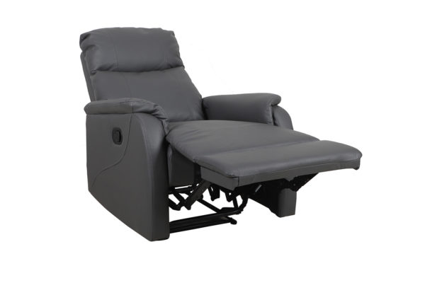Ontspan fauteuil 'Tokio' handmatig verstelbaar PU Grijs - Afbeelding 5