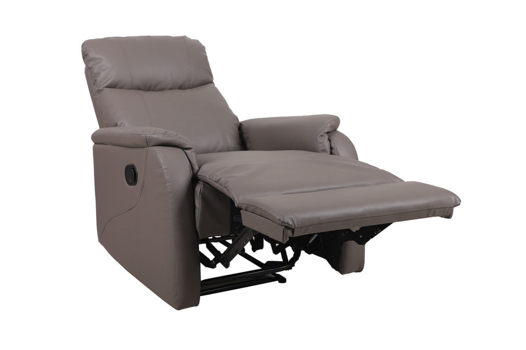 Ontspan fauteuil 'Tokio' handmatig verstelbaar PU Taupe - Afbeelding 5