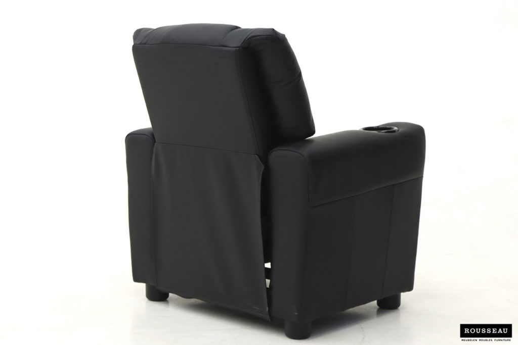 Mini-Relax fauteuil 'Renée' handmatig verstelbaar PU Zwart - Afbeelding 5