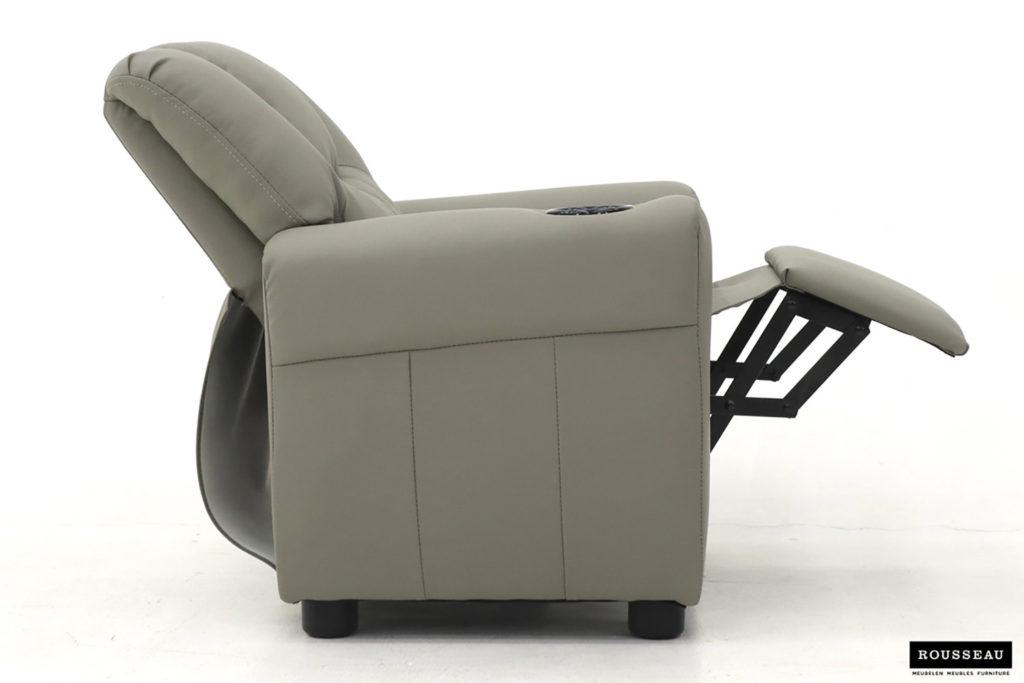 Mini-Relax fauteuil 'Renée' handmatig verstelbaar PU Grijs - Afbeelding 5
