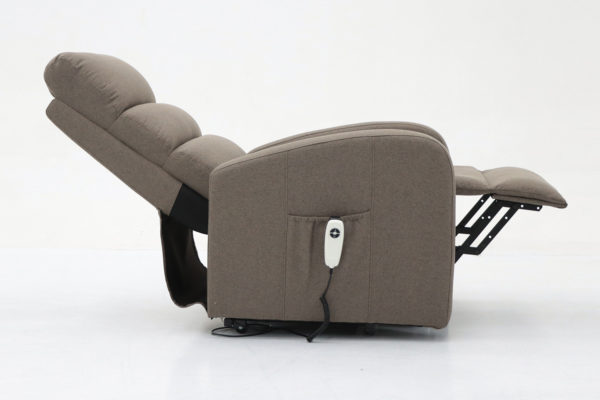 Elektrische relaxfauteuil met lift 'Bruges' Stof Taupe - Afbeelding 6