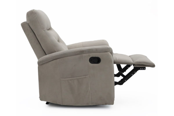 Ontspan fauteuil 'Breda' handmatig verstelbaar Stof Taupe - Afbeelding 6