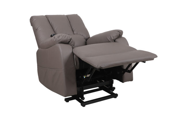 Elektrische Relaxfauteuil met lift 'Osaka' PU Taupe - Afbeelding 6