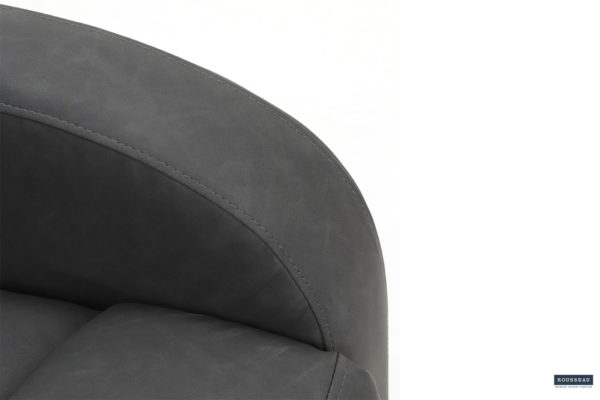 Ontspan fauteuil 'Frankrijk' handmatig verstelbaar PU Zwart - Afbeelding 6