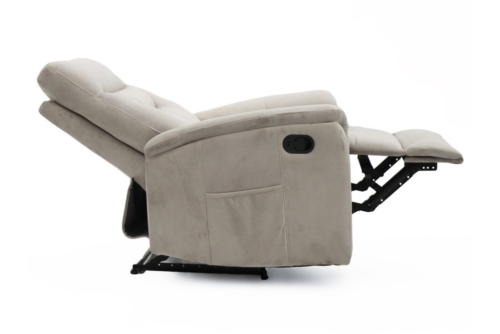 Ontspan fauteuil 'Breda' handmatig verstelbaar Stof Taupe - Afbeelding 7