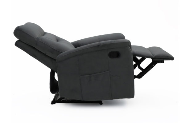 Ontspan fauteuil 'Breda' handmatig verstelbaar Stof Grijs - Afbeelding 7