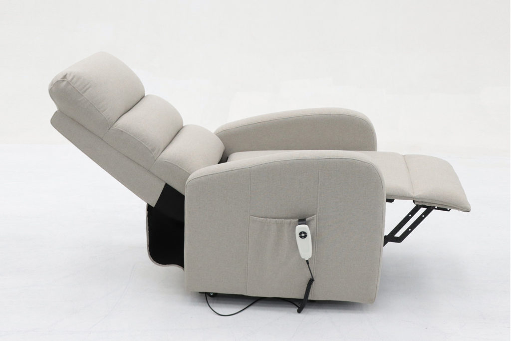 Elektrische relaxfauteuil met lift 'Bruges' Stof Lichtgrijs - Afbeelding 7
