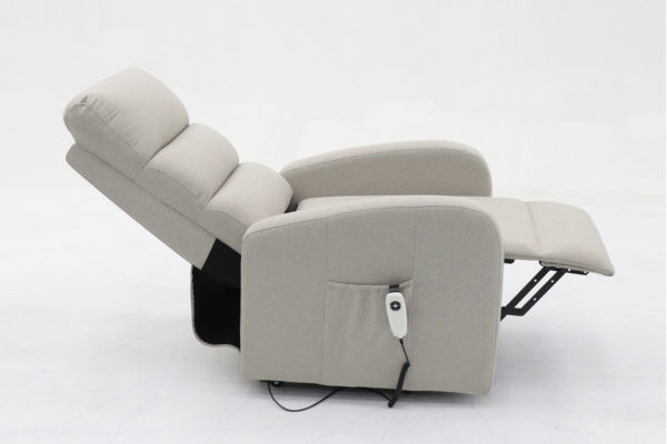 Elektrische relaxfauteuil met lift 'Bruges' Stof Lichtgrijs - Afbeelding 7