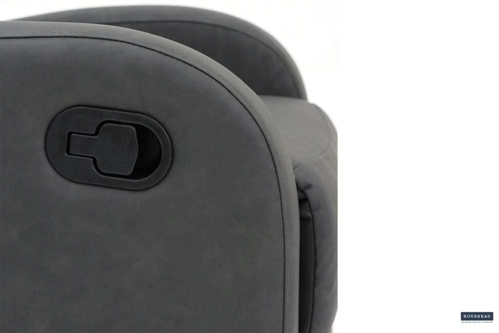 Ontspan fauteuil 'Frankrijk' handmatig verstelbaar PU Zwart - Afbeelding 7