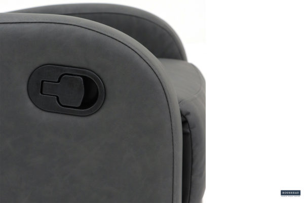 Ontspan fauteuil 'Frankrijk' handmatig verstelbaar PU Zwart - Afbeelding 7