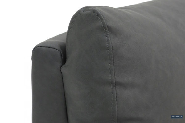 Ontspan fauteuil 'Frankrijk' handmatig verstelbaar PU Zwart - Afbeelding 8