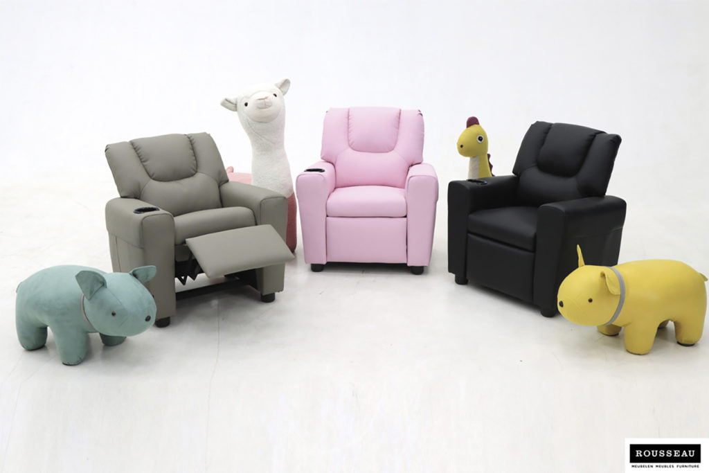 Mini-Relax fauteuil 'Renée' handmatig verstelbaar PU Roze - Afbeelding 9