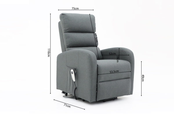 Elektrische relaxfauteuil met lift 'Bruges' Stof Donkergrijs - Afbeelding 9