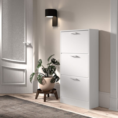 Schoenenkast 'Carini' 3 laden Wit (1c)