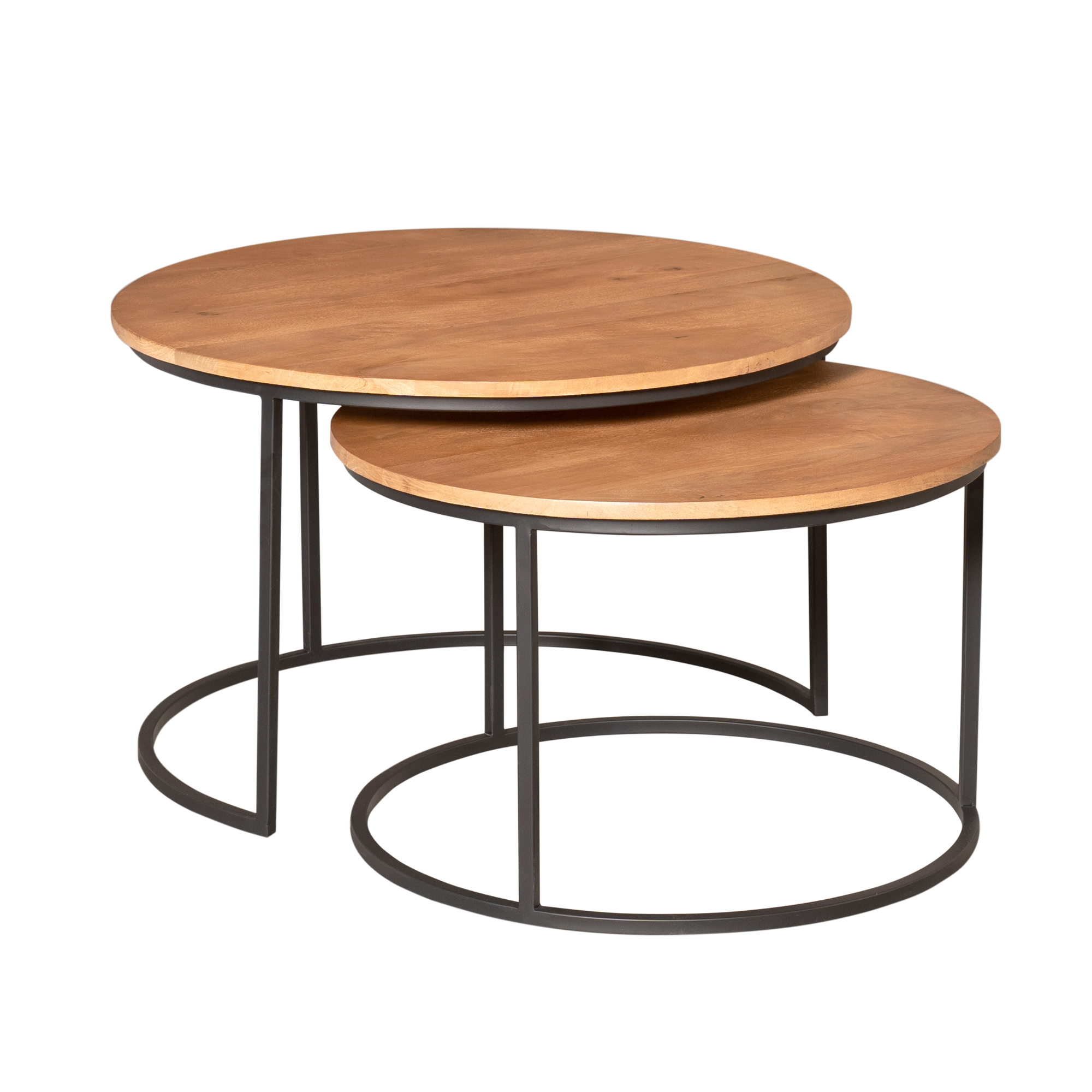 Het Steigerhouthuis Salontafel Madison Natural | 70 cm | Set van 2