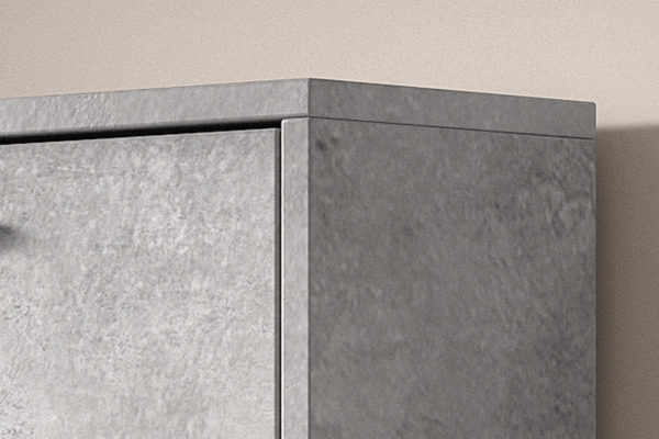 Schoenenkast 'Carini' 3 laden Beton (1c) - Afbeelding 2