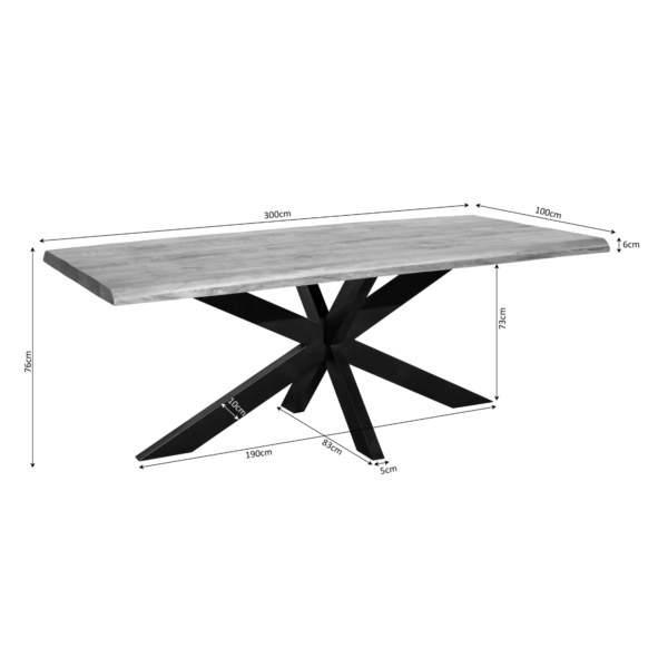 Boomstamtafel Denver | 300 cm - Afbeelding 4