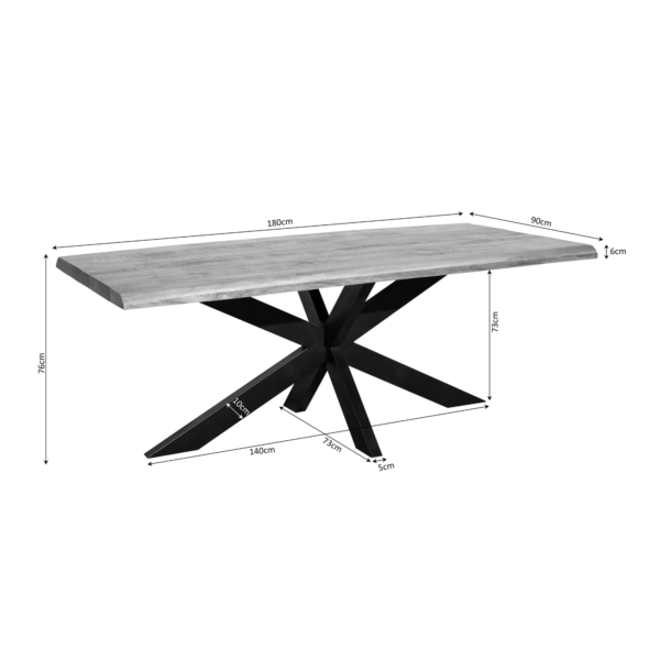 Boomstamtafel Denver | 180 cm - Afbeelding 4