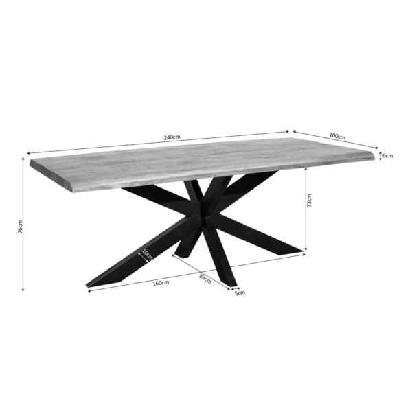 Boomstamtafel Denver | 240 cm - Afbeelding 4