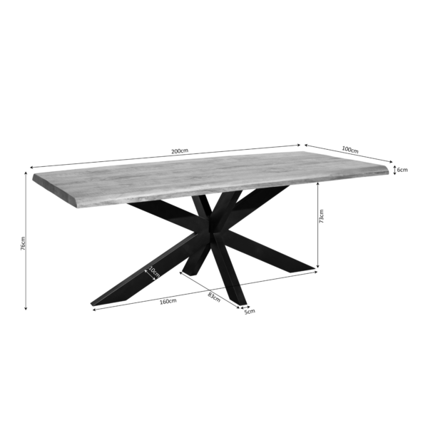 Boomstamtafel Denver | 200 cm - Afbeelding 4