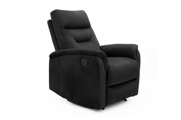 Fauteuil 'Breda' handmatig verstelbaar Stof Zwart - Afbeelding 4