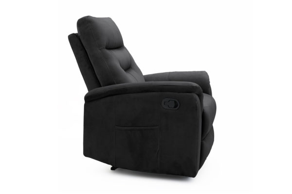 Fauteuil 'Breda' handmatig verstelbaar Stof Zwart - Afbeelding 5