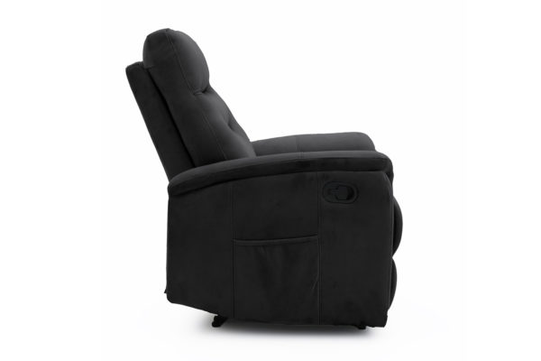 Fauteuil 'Breda' handmatig verstelbaar Stof Zwart - Afbeelding 6