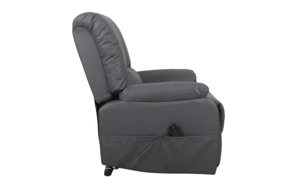 Elektrische Relaxfauteuil met lift 'Osaka' PU Grijs - Afbeelding 4