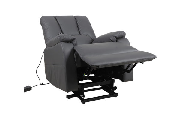 Elektrische Relaxfauteuil met lift 'Osaka' PU Grijs - Afbeelding 6