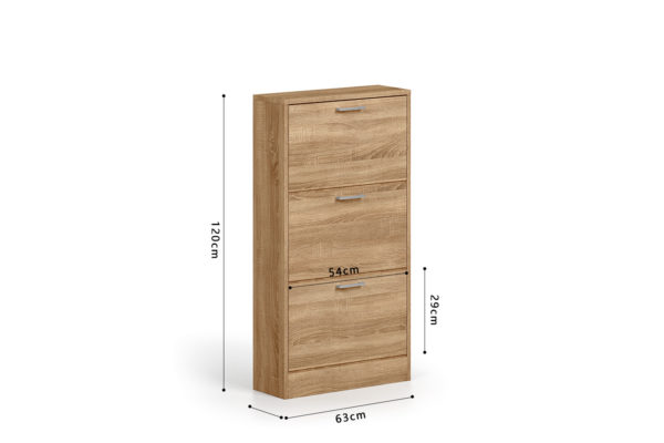Schoenenkast 'Carini' 3 laden Sonoma (1c) - Afbeelding 7