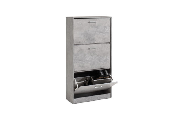 Schoenenkast 'Carini' 3 laden Beton (1c) - Afbeelding 7