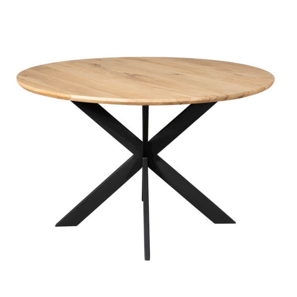Eiken eettafel Ferris | Rond 150 cm | Naturel - Afbeelding 3