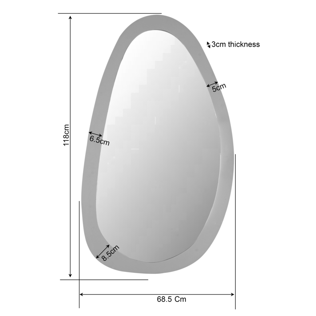 Spiegel Lou | 70 cm | Bruin - Afbeelding 4