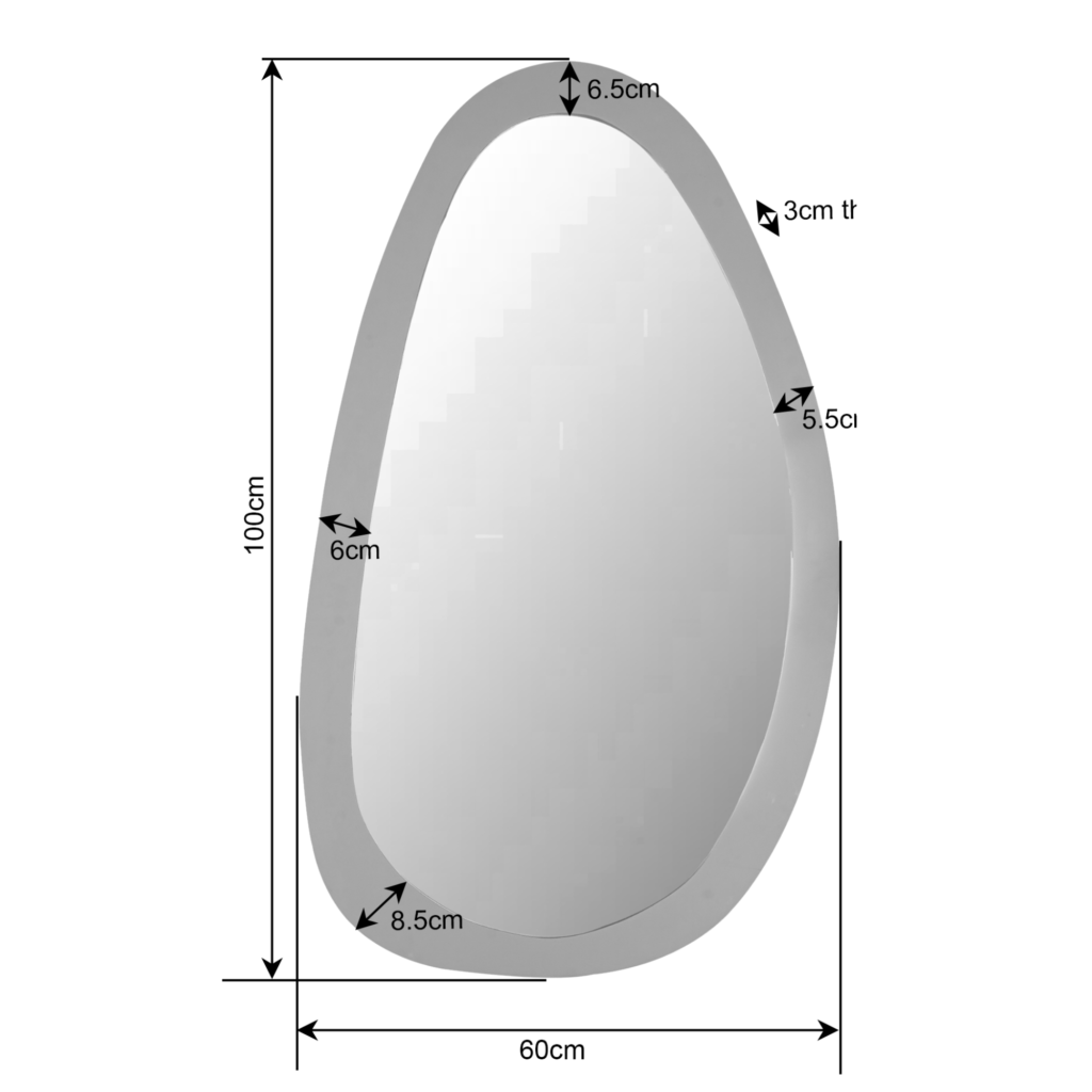 Spiegel Lou | 60 cm | Bruin - Afbeelding 3
