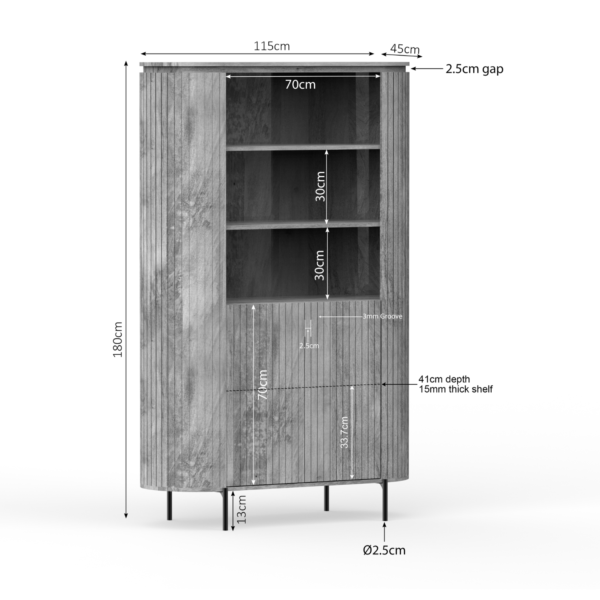 Wandkast Solana | 115 cm | Naturel - Afbeelding 6