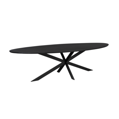 Eiken eettafel Ferris | Ovaal 280 cm | Zwart
