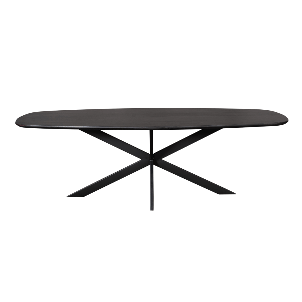 Eiken eettafel Ferris | Deens Ovaal 280 cm | Zwart - Afbeelding 2