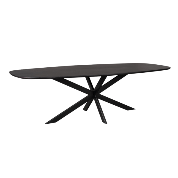 Eiken eettafel Ferris | Deens Ovaal 280 cm | Zwart - Afbeelding 3