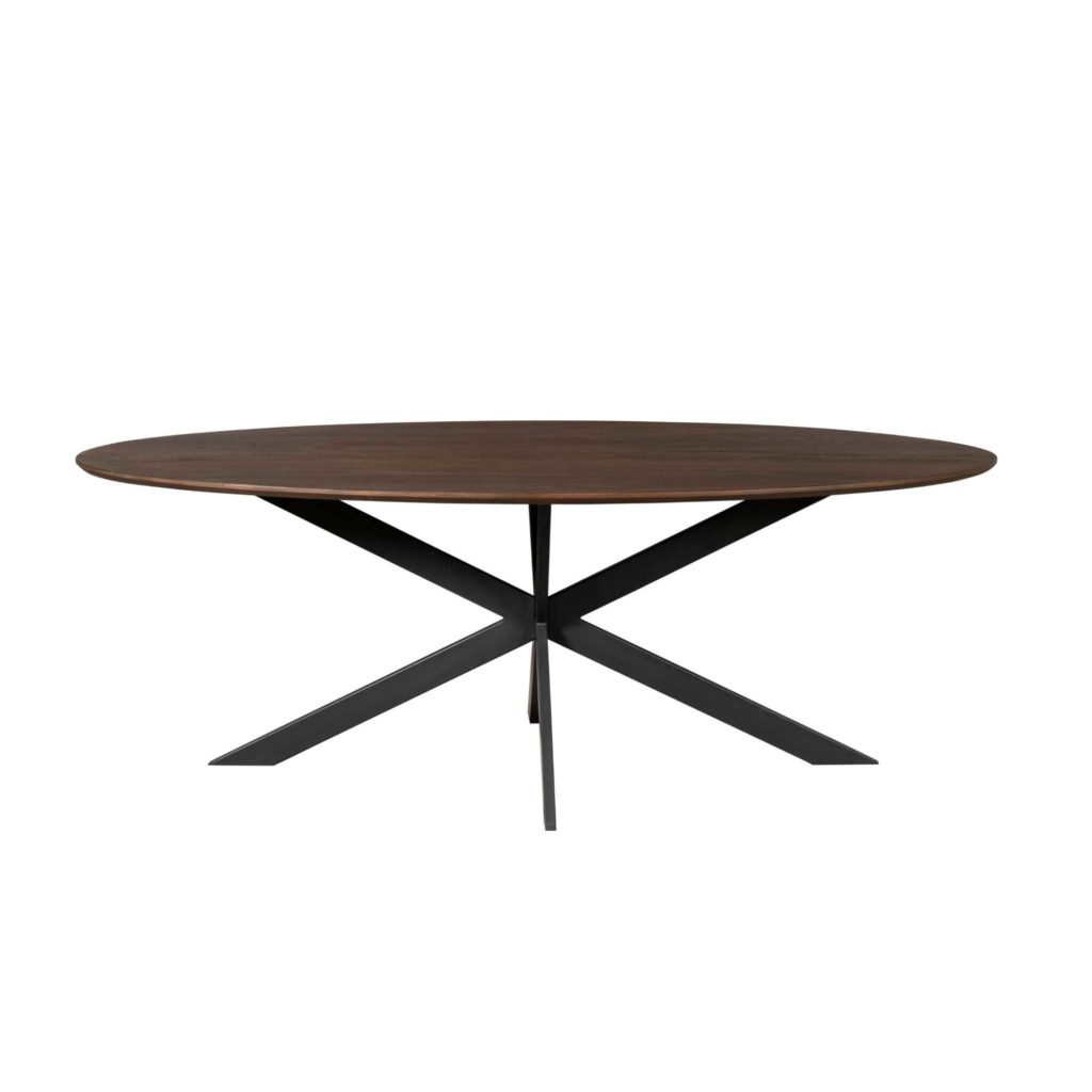 Eiken eettafel Ferris | Ovaal 180 cm | Bruin - Afbeelding 3