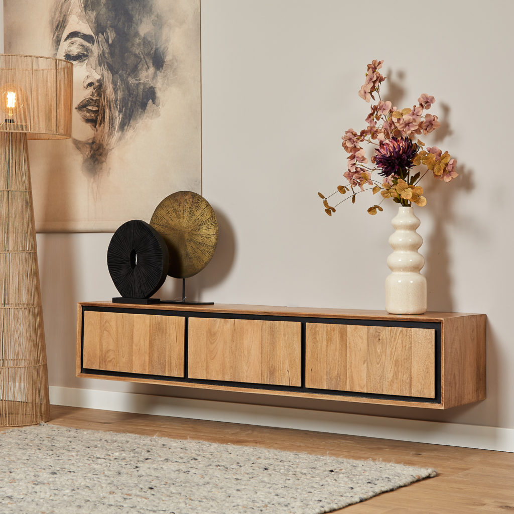 Zwevend tv-meubel RichWood | 160 cm - Afbeelding 7