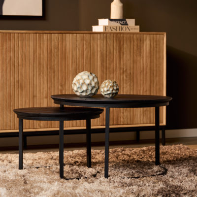 Salontafel Otik Black Oak | 70 cm | set van 2
