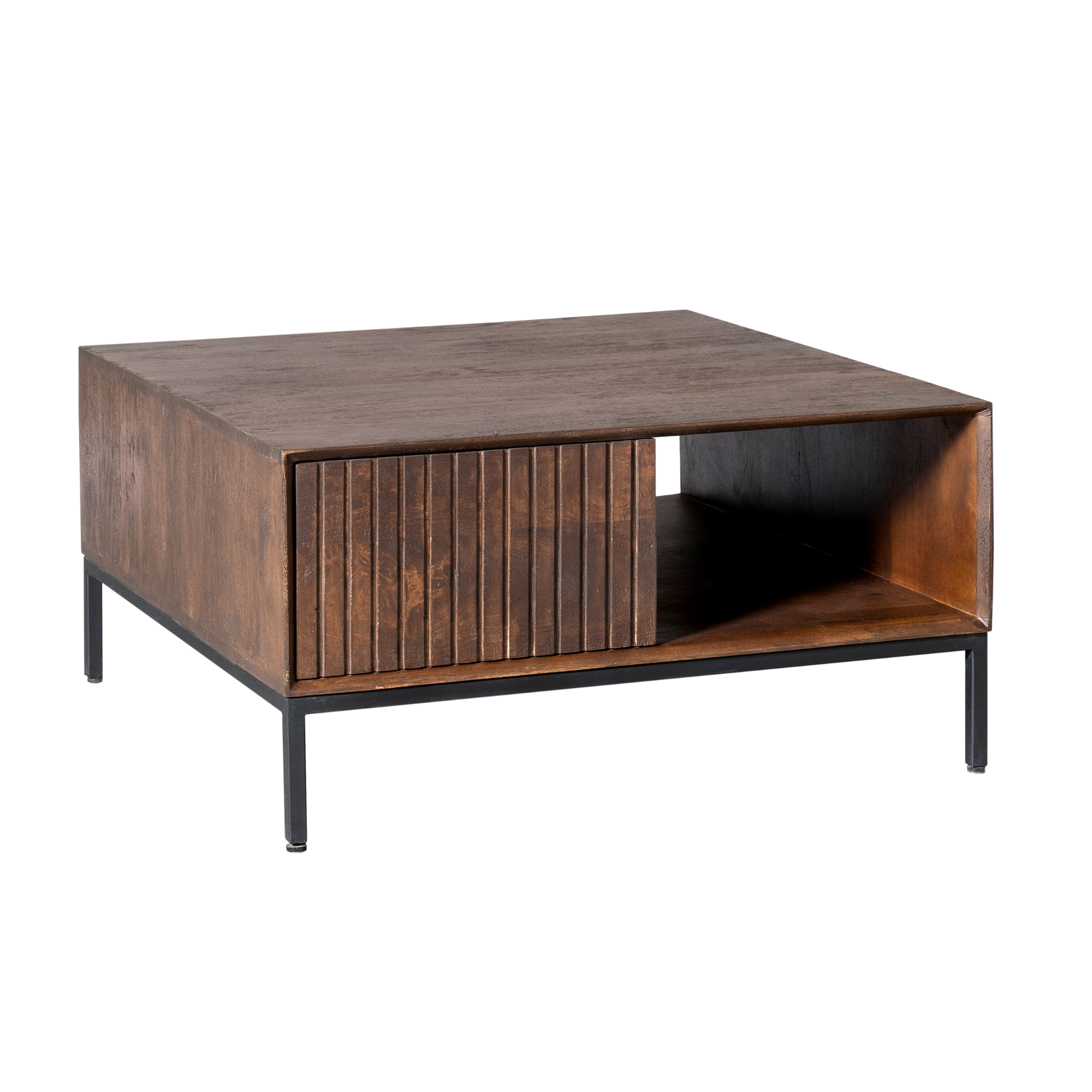 Het Steigerhouthuis Salontafel Madison Bruin | 80 cm | Vierkant