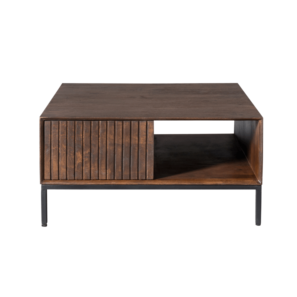 Salontafel Madison Bruin | 80 cm | Vierkant - Afbeelding 4