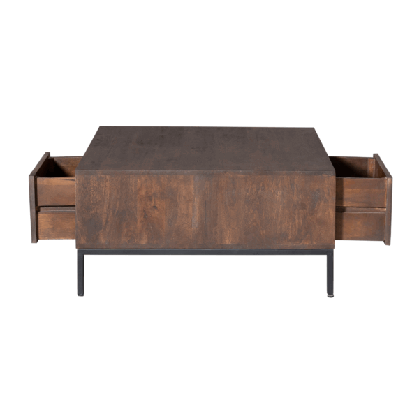 Salontafel Madison Bruin | 80 cm | Vierkant - Afbeelding 5