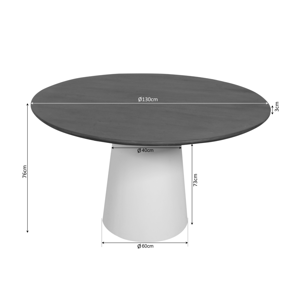 Eettafel Madison Bruin | 130 cm - Afbeelding 3