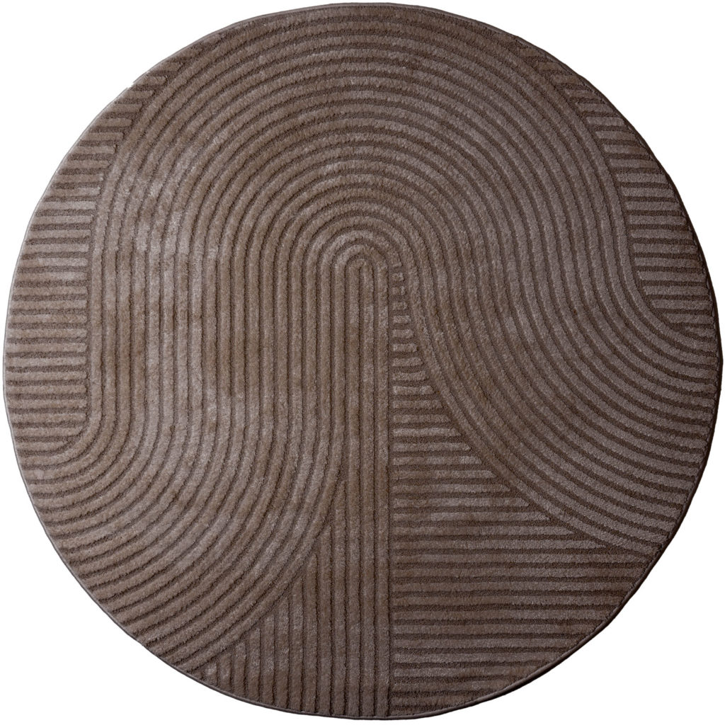 Vloerkleed Ella Brown Rond ø200 cm