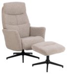 Londen relaxfauteuil met voetenbank