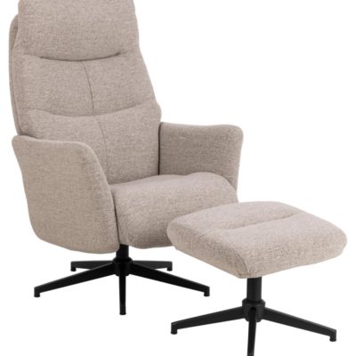 Londen relaxfauteuil met voetenbank