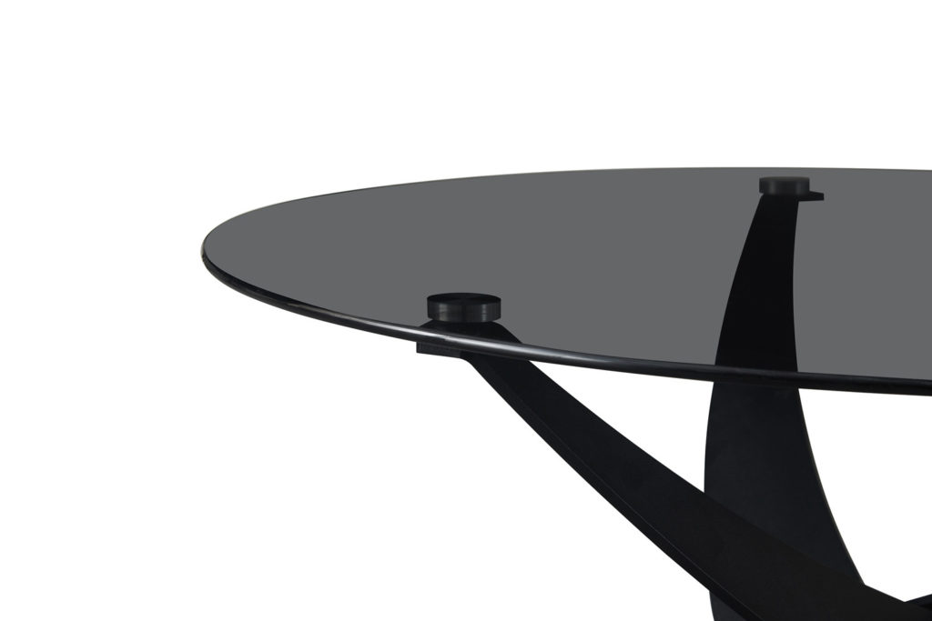 NIEUW - Salontafel 'Weston' Rond Grijs helder glas - Afbeelding 8